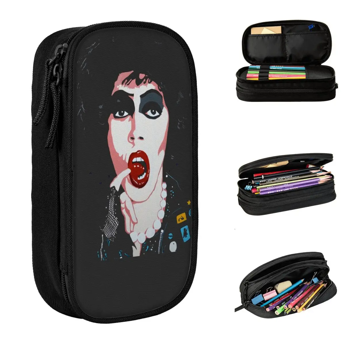 The Rocky Horror Picture Show Poster Pencil Case Fun Pen Box Bags Kids Large Storage School Supplies Confezione Regalo