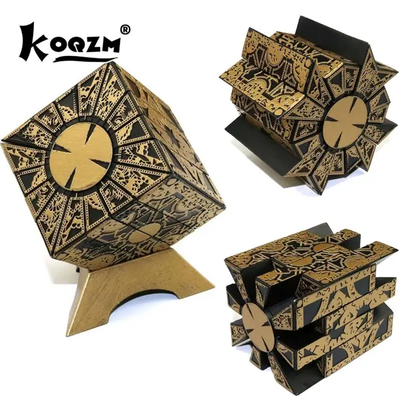 1:1 Hellraiser Puzzle Box Mobile Lament Horror Terror Figures Film Serie Hellraiser Cube Completamente Pinhead Prop Figurine Toy