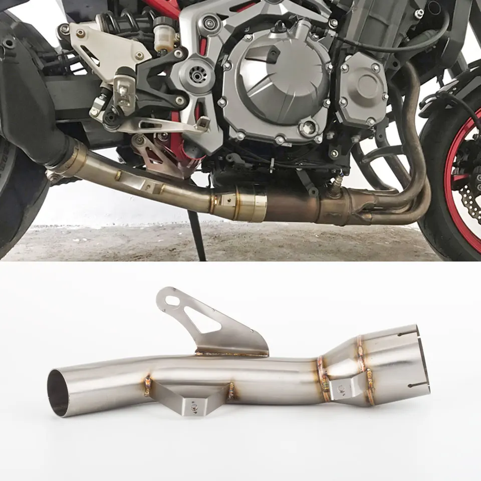 Scarico Moto Per Kawasaki Z900 Z900E 2017 - 2021 Moto Z900 Scarico Modificato Z900 Tubo Di Collegamento Z900 Copertura In Fibra Di Carbonio