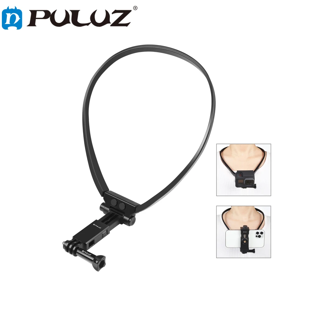 Puluz New Selfie Prospettiva Lazy Staffa Per Il Collo Regolabile Per Gopro 360 Dji Mountain-Dog Action Camera 6-10Cm Di Larghezza Smartphone