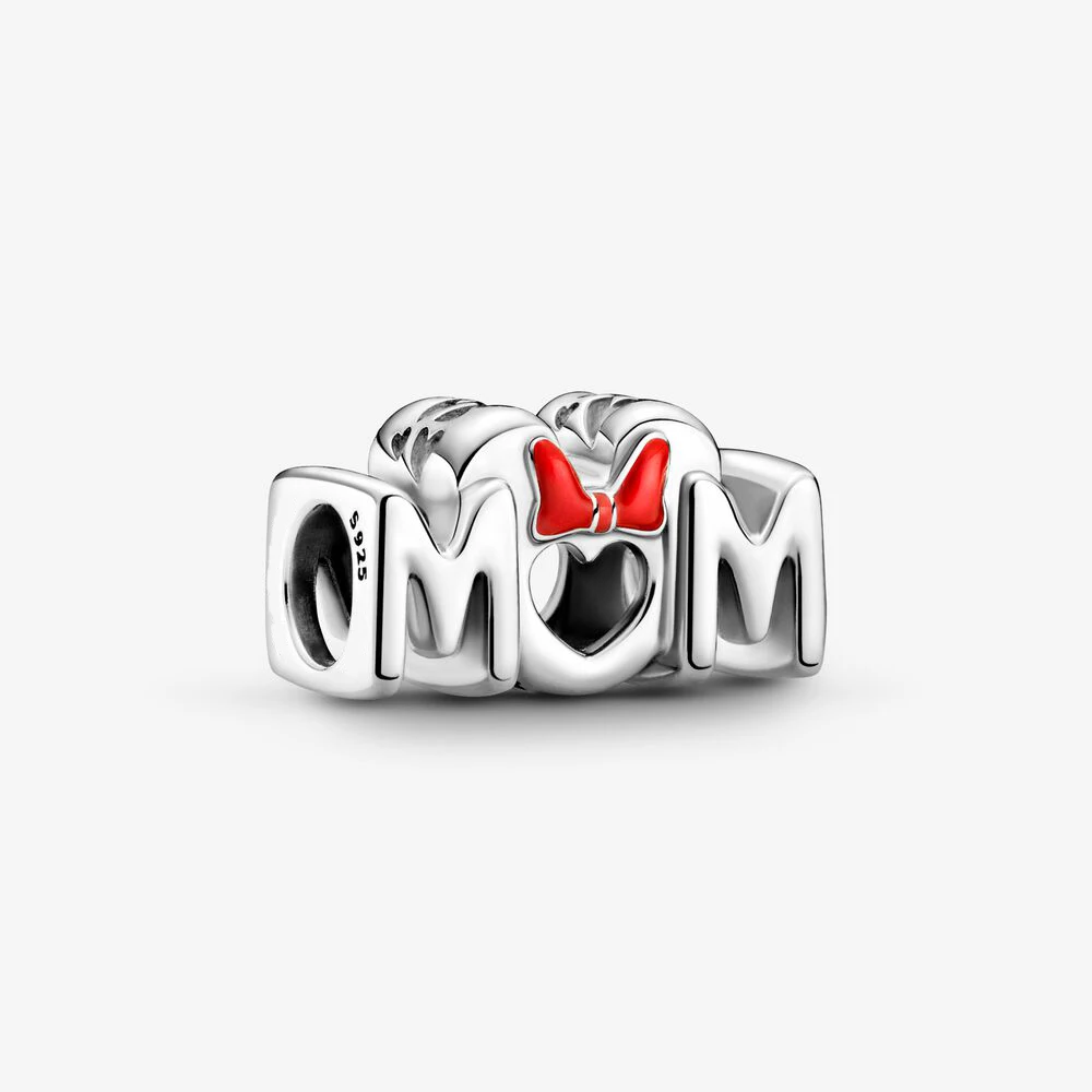 Fit Original Pandora Charms Bracciali Disney Minnie Mouse Bow & Mum Charm Beads Jewelry Berloque