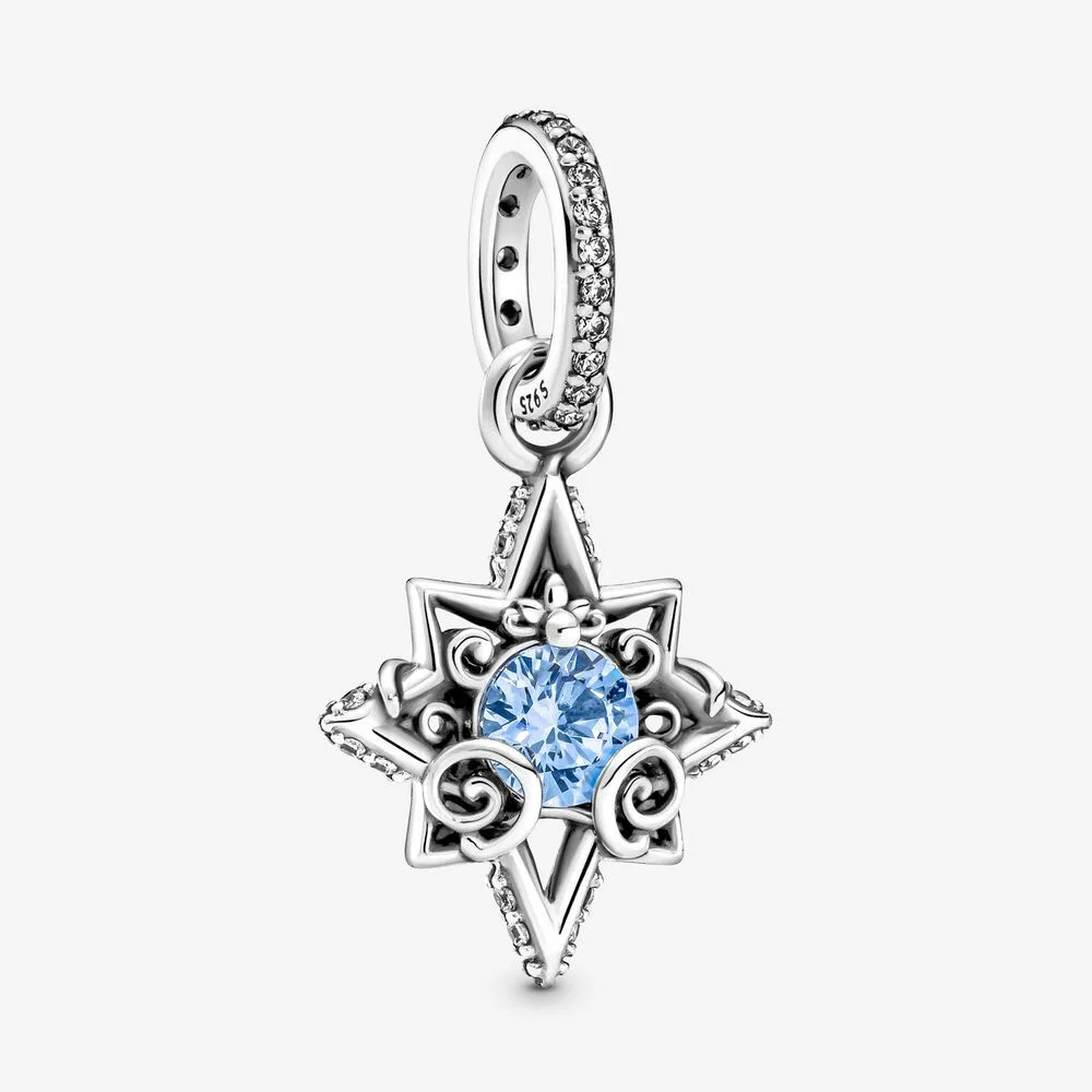 Fit Originale Pandora Charms Bracciali Disney Cenerentola Blue Star Ciondolo Gioielli Con Ciondoli Berloque