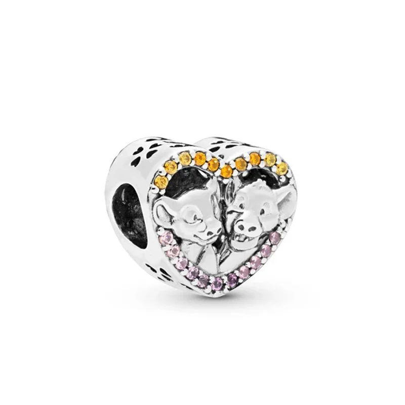 Fit Pandora Disney Simba Mom Charm Crystal Zircone The Lion King Beads For Jewelry Making Women Bracciale Accessori Girls Bangle