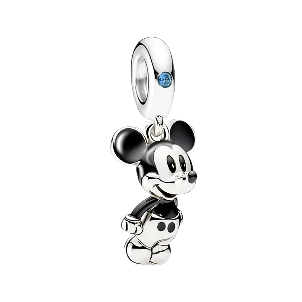 Disney Mickey Black Clothing Ciondola Charm Fit Original Pandora Charms Bracciale E Gioielli Con Ciondolo Bangle