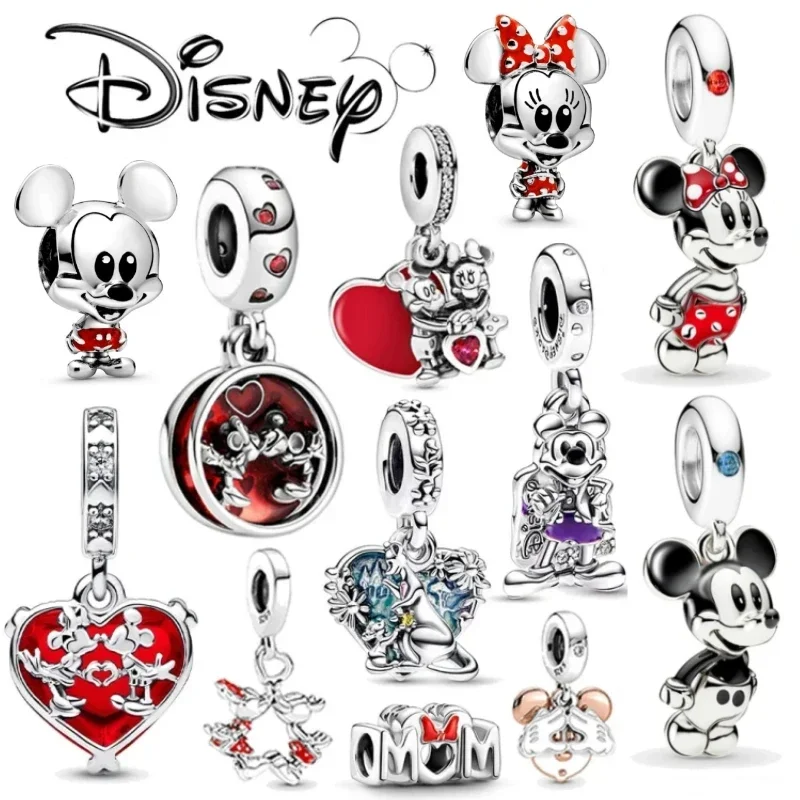 2024 New Herocr0Ss Disney 925 Charm In Argento Topolino Collezione Minnie Bead Fit Pandora Bracciale Gioielli Regalo Di San Valentino