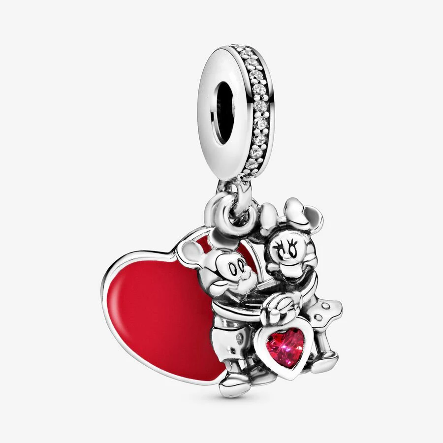 Fit Bracciali Con Ciondoli Pandora Originali Disney Mickey Mouse E Minnie Mouse Love Ciondola Gioielli Con Ciondolo Berloque