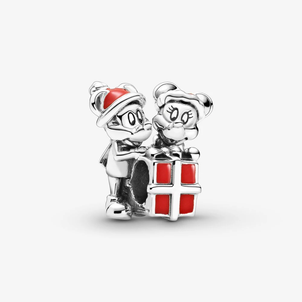 Fit Original Pandora Charms Bracciali Disney Mickey Mouse E Minnie Mouse Present Charm Jewelry Berloque