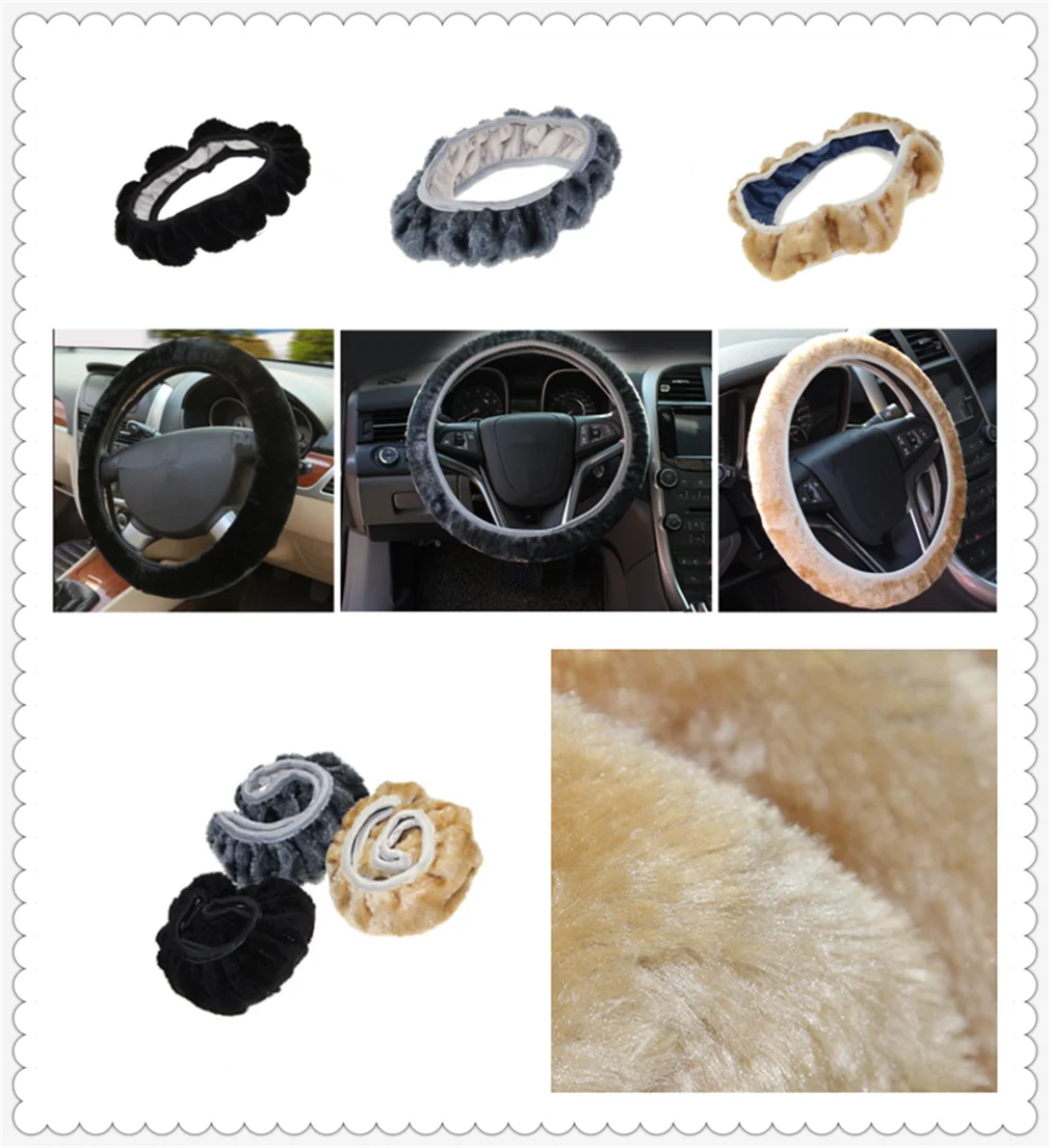 Copertura Del Volante Dell'Automobile Della Peluche Super Soft Manico Telescopico Per Jeep Renegade Cherokee Wrangler Compass Patriot