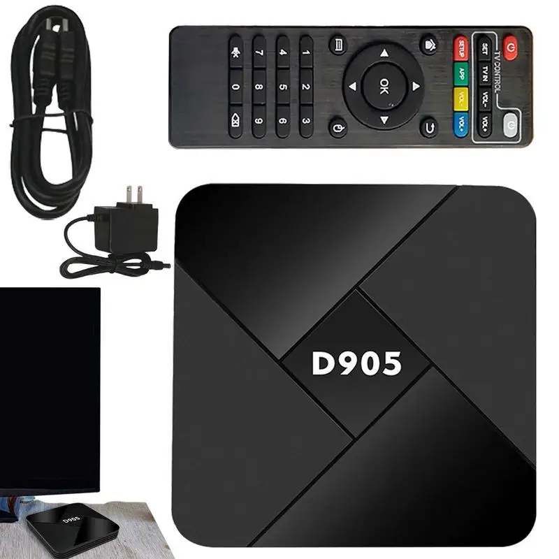 D905 Quad Core Wifi Smart Tv Box Lettore Di Rete 4K 1080P Custodia Per Videogiochi 2G Cortex-A53 Quad Core Top Box Lettore Multimediale
