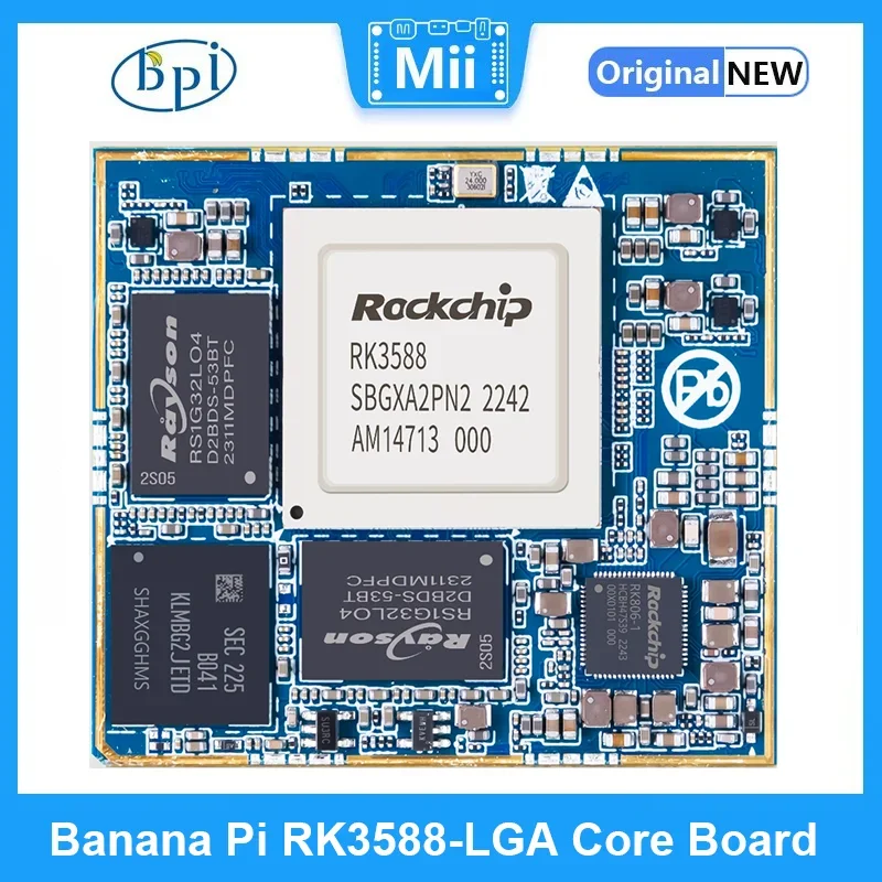 Banana Pi Rk3588-Lga Core Board Quad Cortex-A76 + Quad Cortex-A55 8Gb Lpddr4 32Gb Emmc