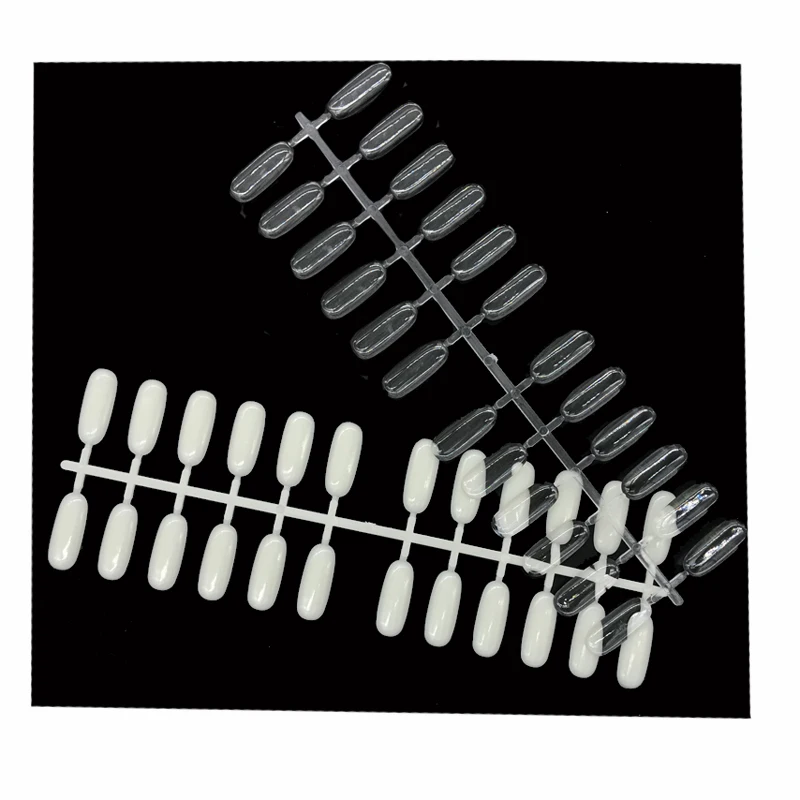 5 Lenzuola/Lot 120 Pcs Naturale Chiaro Flatback Del Chiodo Suggerimenti Per Rendere Il Libro Di Carta Di Colore Uv Del Gel Del Chiodo Unghie Artistich