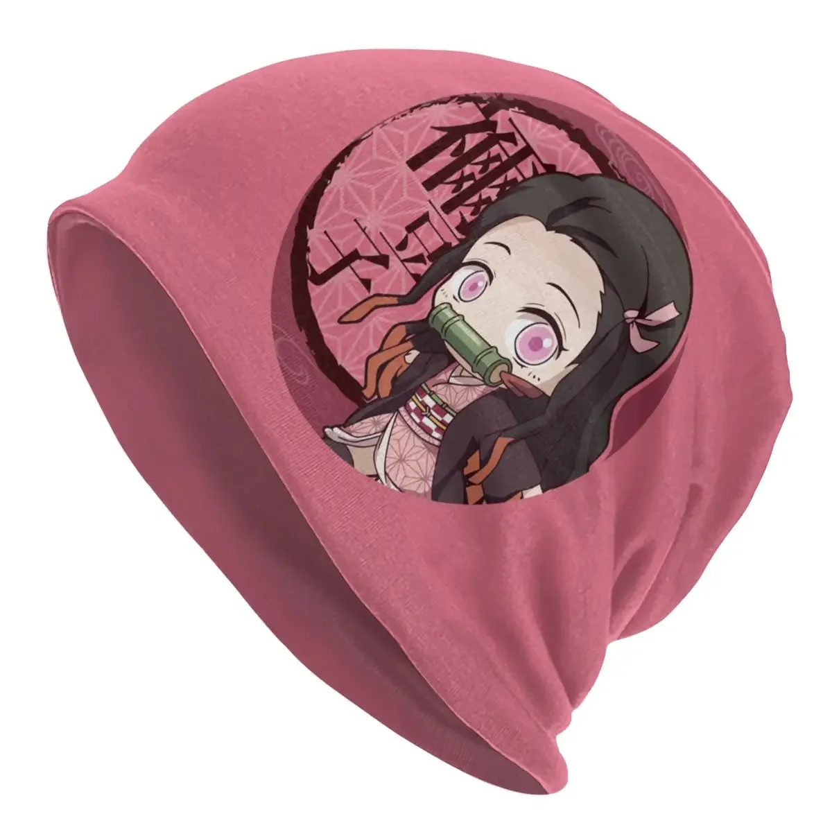 Unisex Bonnet Winter Warm Knit Hat Men Kimetsu No Yaiba Nezuko Street Berretti Adult Demon Slayer Anime Manga Beanie Hats Cap