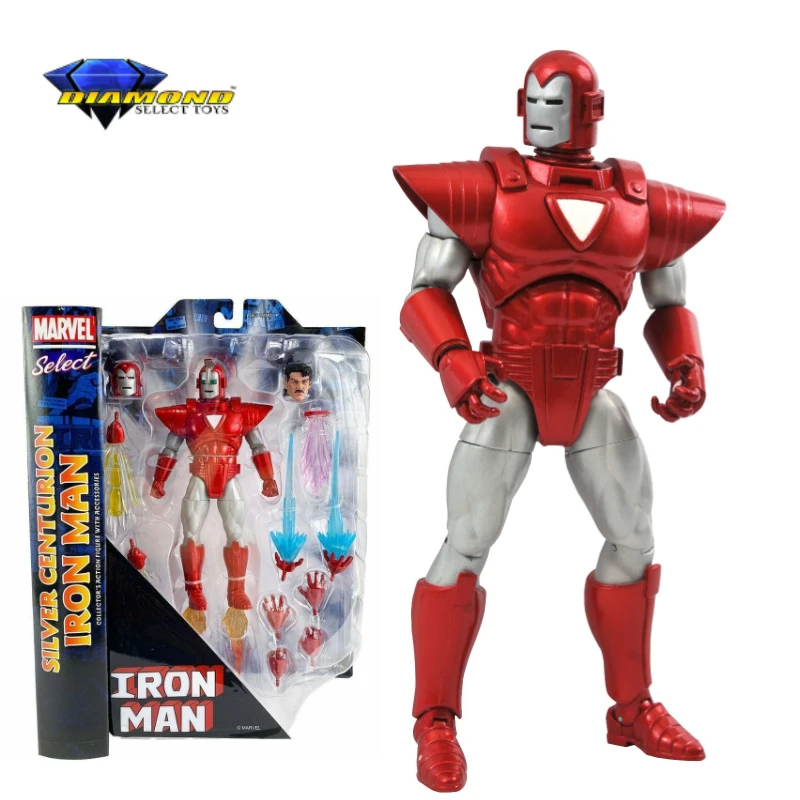 Diamond Select Toys Dst Original Marvel Select Silver Centurion Iron Man Action Figure Spedizione Gratuita