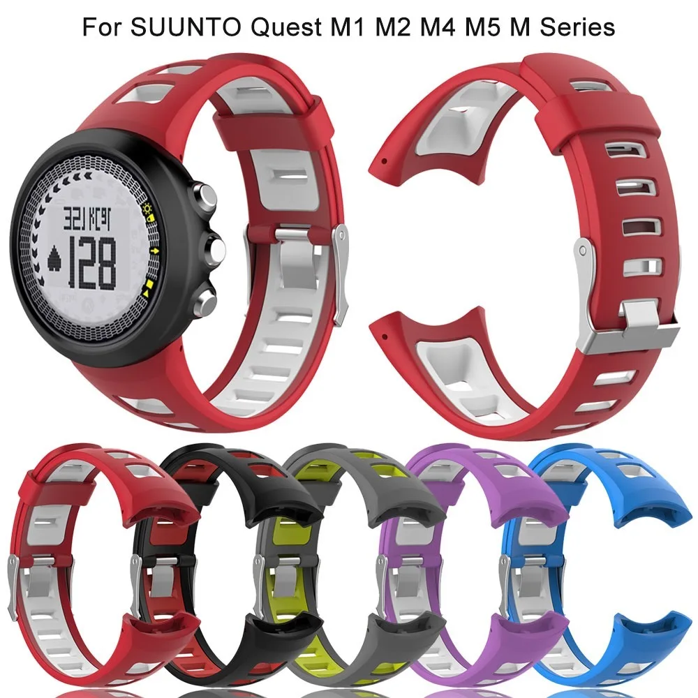 Nuovo Cinturino Universale Con Cinturino In Silicone Morbido Bicolore Per Cinturini Per Orologi Intelligenti Suunto Quest M1 M2 M4 M5 M Series