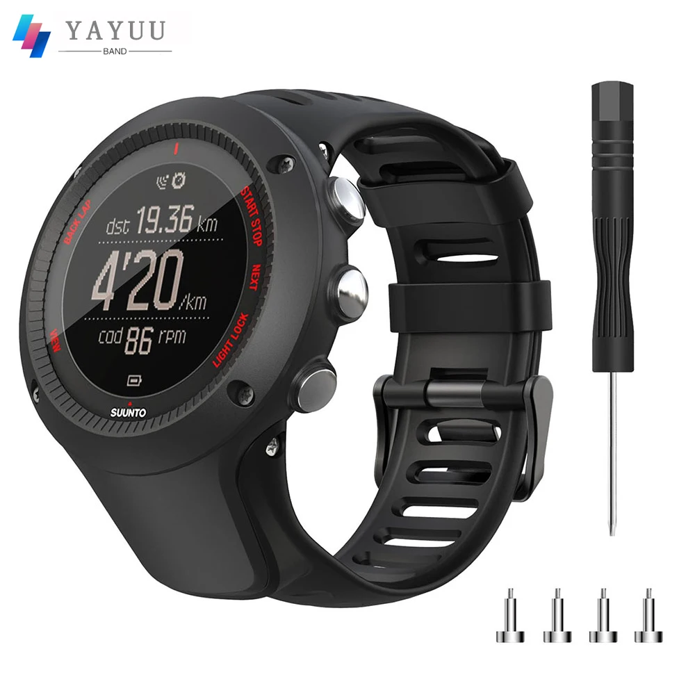 Yayuu Cinturino Per Orologio Per Suunto Ambit 1/Ambit 2 2R 2S/Ambit 3, Cinturino Di Ricambio In Silicone Per Suunto Ambit 3 Sport/3 Run/3 Peak