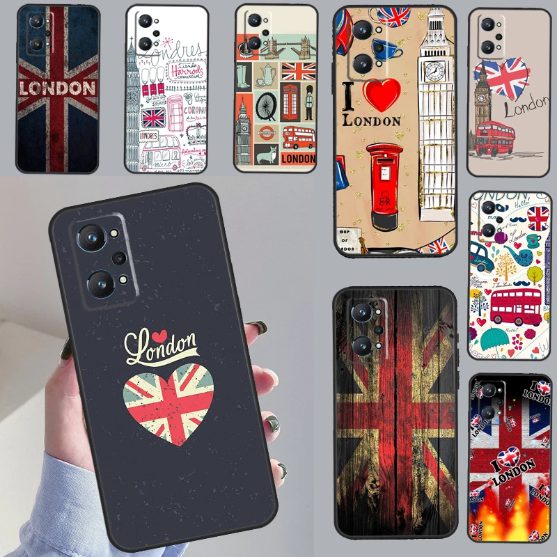 London Bus England Big Ben Per Oppo Realme C55 C35 C33 C31 C30 C25 C21Y C11 Gt Neo 5 3T 2T Realme 10 9 11 Pro Plus Case
