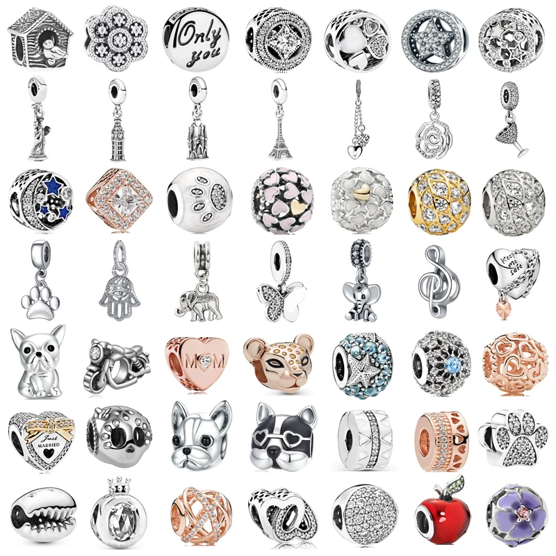 New Fashion Charm Original Tower Big Ben Elephant Motorcycle Beaded Fit Original Pandora Ladies Bracciale Accessori Per Gioielli Gif
