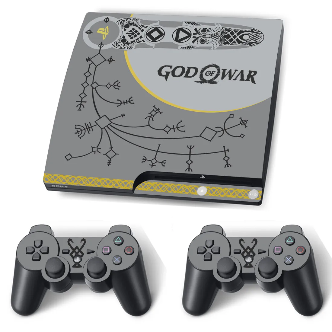 God Of War Skin Sticker Decalcomania Cover Per Ps3 Slim Console E Controller Per Ps3 Slim Skin Sticker Vinyl