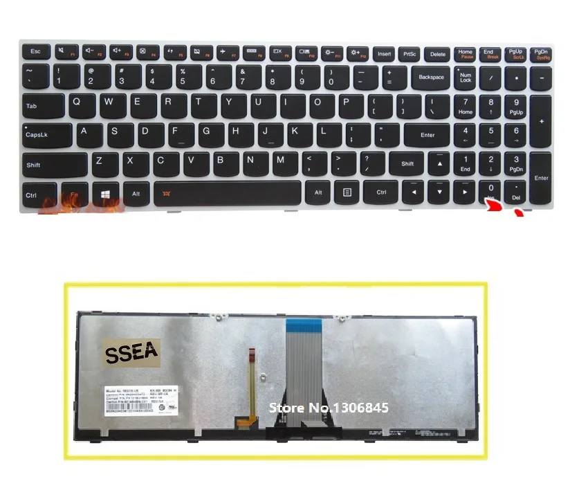 Nuova Tastiera Degli Stati Uniti Con Retroilluminazione Per Lenovo G50 G50-45 G50-30 B50 G50-70At G50-45 Z50 B50 G50 G50-70At B51 Y50 Z50