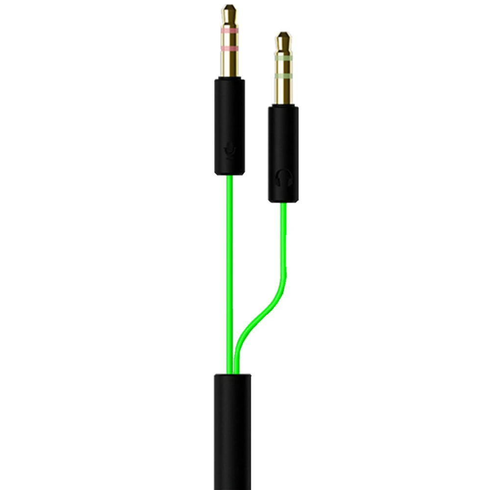 Splitter Per Pc Con Microfono Audio A Forma Di Y Per Cuffie Razer Electra Blackshark Kraken Tiamat Pro Quartz Te Essential 7.1 2.2 V2 X