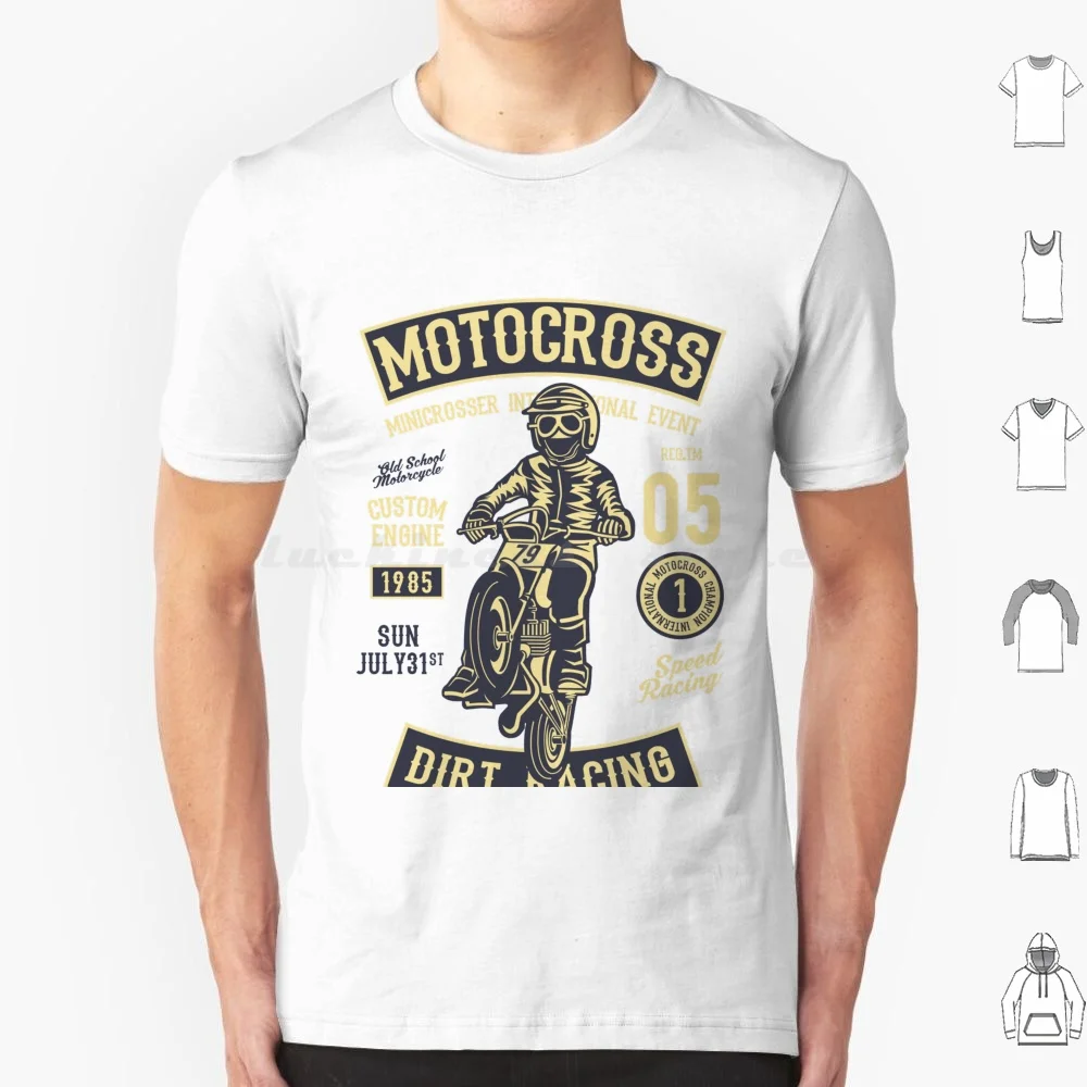 Motocross Dirt Racing-Minicrosser Custom Engine T Shirt Big Size 100% Cotone Moto Motocross Dirt Bike Moto Biker