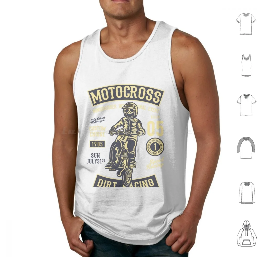 Motocross Dirt Racing-Minicrosser Custom Engine Canotte Stampa Cotone Moto Motocross Dirt Bike Moto Biker