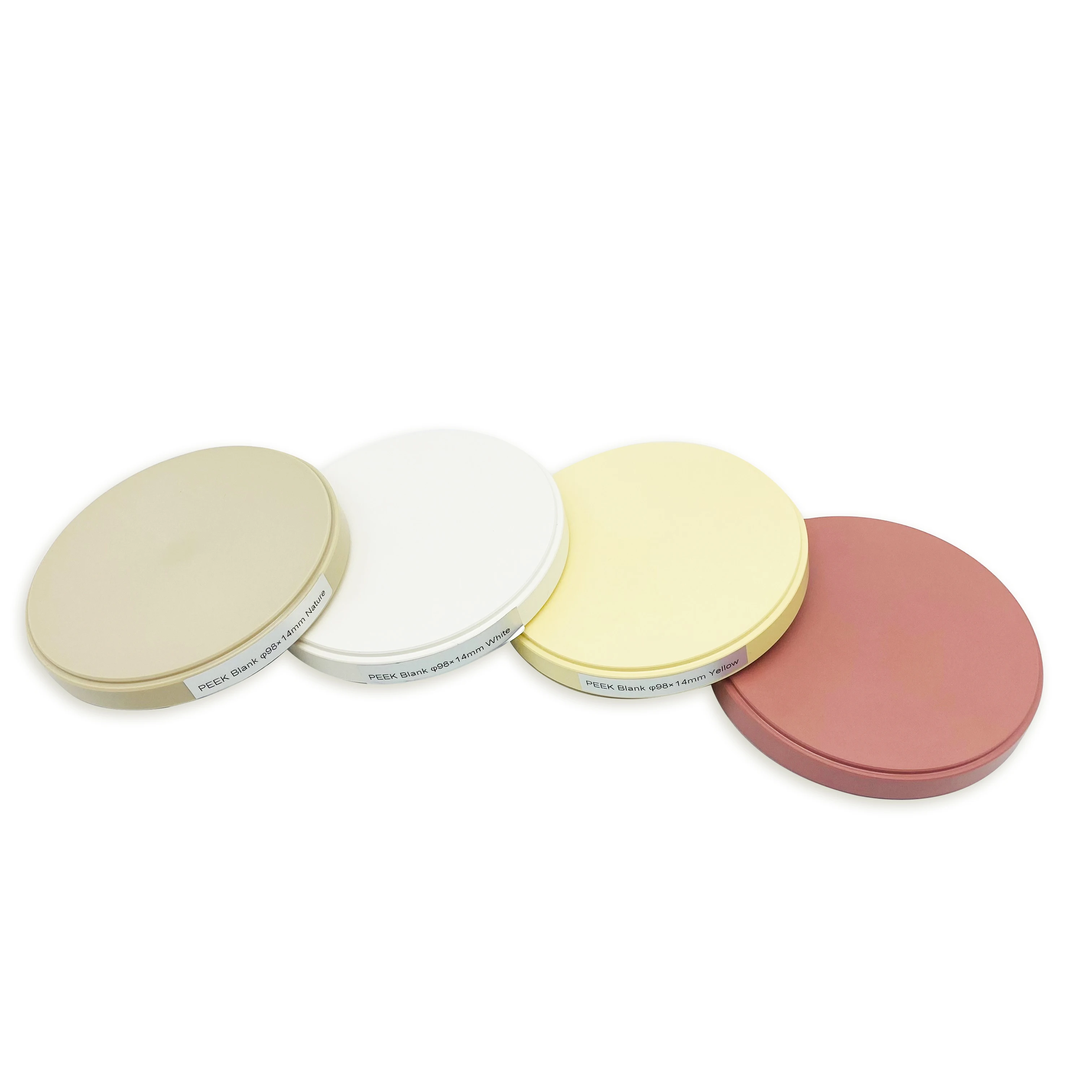 Cadcam Materiale Dentale Peek Strutture Per Protesi Parziale 98Mm Materiale Peek Colore Giallo/Bianco/Natura/Rosa