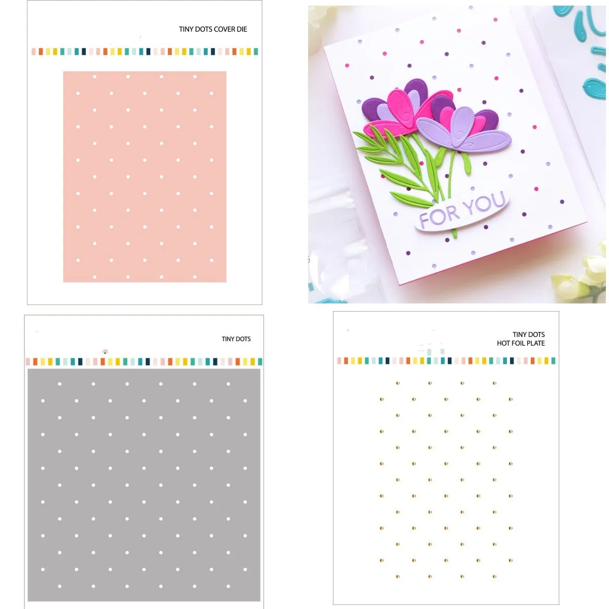 2023 Tiny Dots Metal Cutting Dies Hot Foil Stencil Per Fai Da Te Scrapbooking Album Stamp Make Paper Card Goffratura Nuovo Arrivo