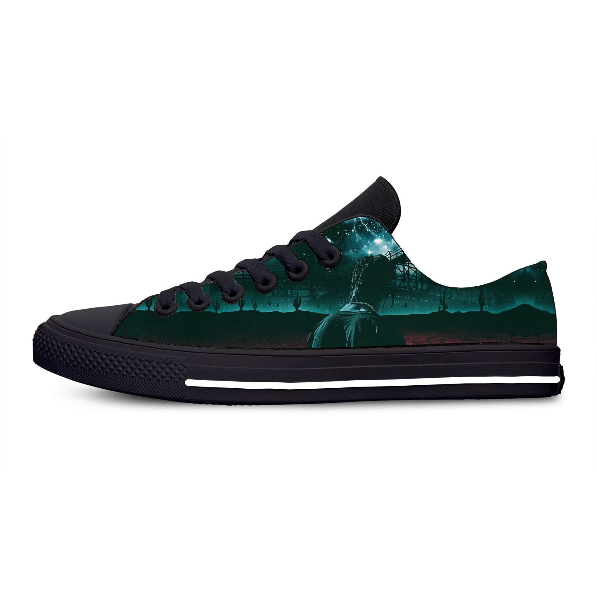 Hip Hop Rapper Rap Singer Travis Scott Astroworld Scarpe Casual Traspirante Uomo Donna Sneakers Low Top Scarpe Da Tavola Leggere