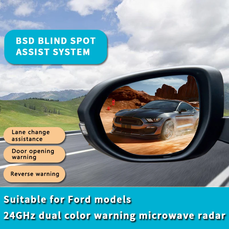 Per Ford Car Wild Horse Focus Mk3 Edge Explorer F150 Bsm Blind Spot Mirror 24Ghz Microonde Radar Bsd Blind Spot Detection System