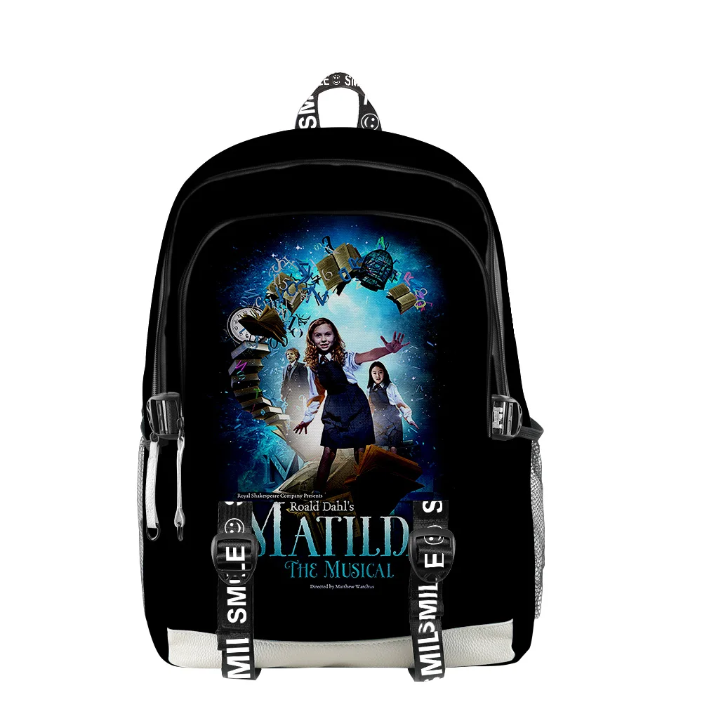 Roald Dahl Matilda The Musical Movie 2023 Unisex Zipper Backpack School Bag Unique Daypack Traval Bag Oxford Cloth