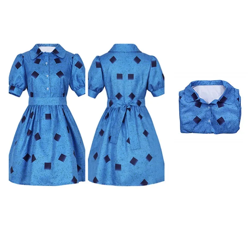 Roald Dahl Matilda The Musical Costume Cosplay Kids Girls Matilda Dress Outfit Halloween Carnival Party Suit