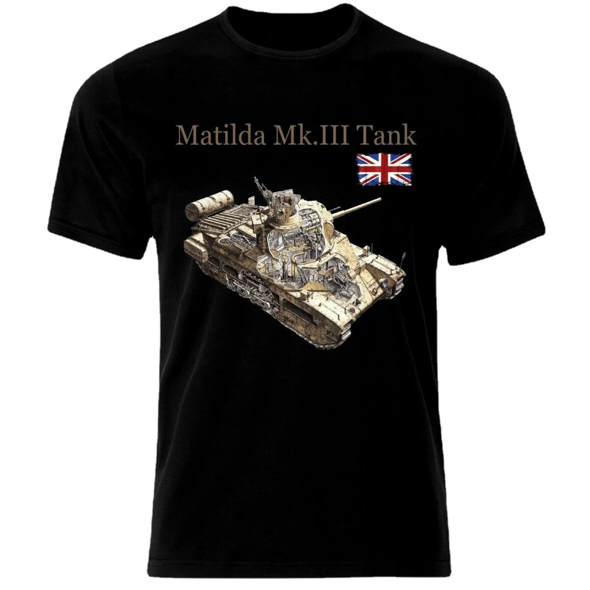 Mk 3 Matilda Tank Panzer Armure Ww2 Army Was Uk T-Shirt