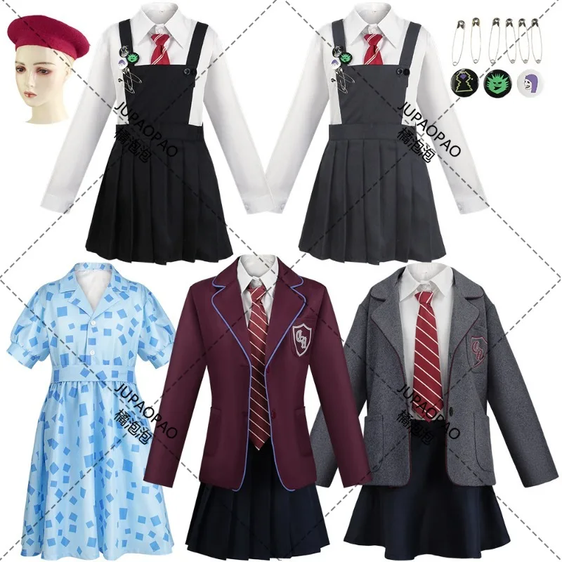 Roald Dahl Matilda The Musical Dress Movie Matilda Costumi Cosplay Ragazze Uniforme Scolastica Cappotto Gonna Halloween Carnival Outfits