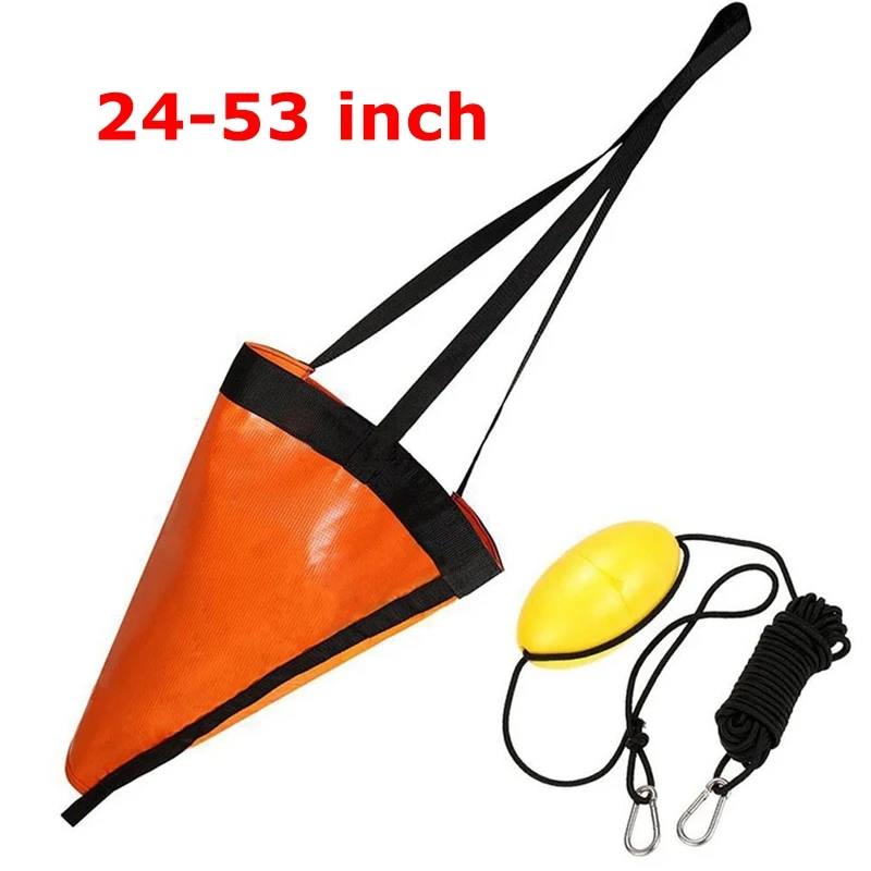 24/32/42/53 ''Sea Drogue Anchor Float Marine Kayak Drift Barca A Remi Freno Da Pesca Lifeboat Anchor Yacht Traction Rope Boa Ball