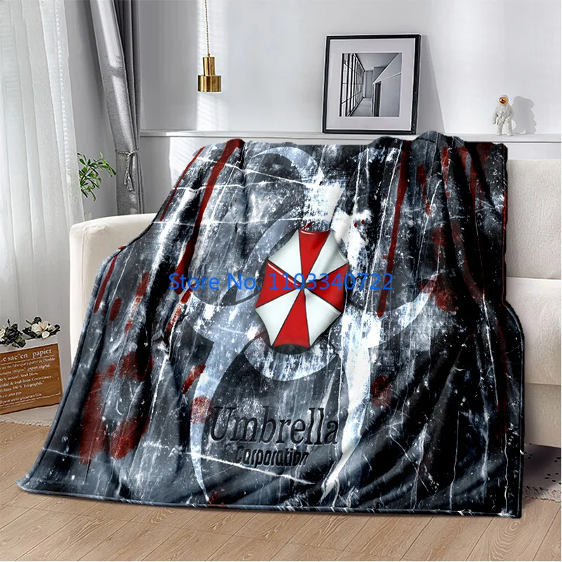 R-Resident Evil Games Gamer Soft Plush Flanella Kids Coperta Throw For Bed Sofa Nap Coperte 150X200Cm Boy Girl Festival Gift