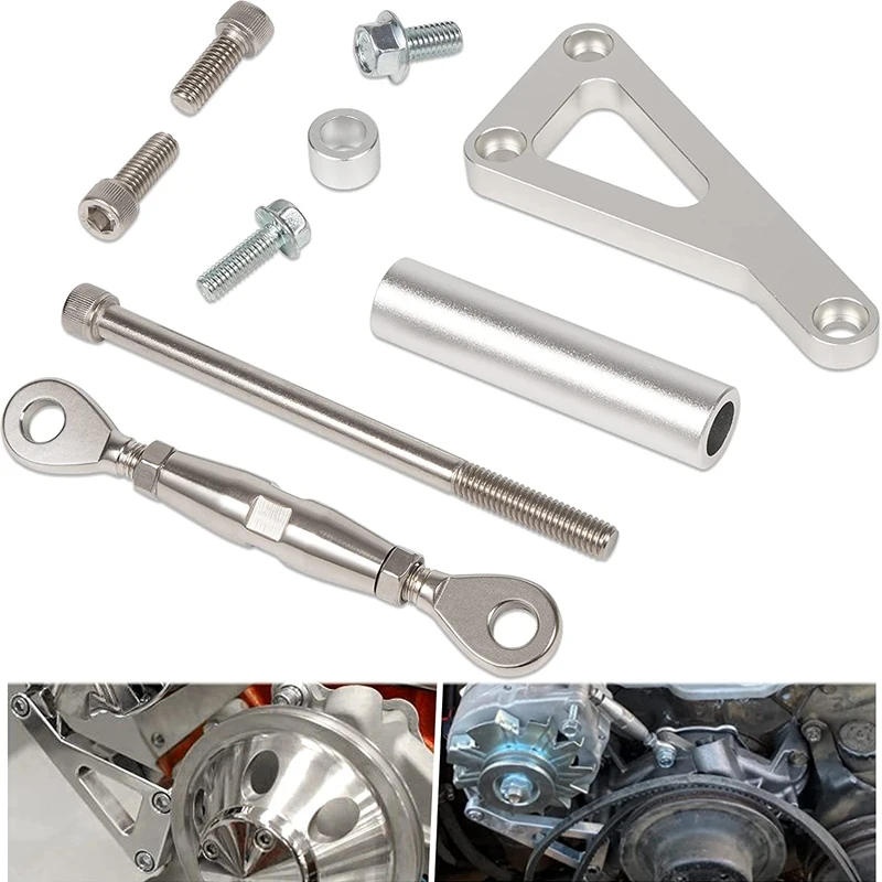 Kit Regolabile Staffa Alternatore Nony 551411 Per Chevy Sbc 305 327 350 383 5.0L 5.7L V8 Pompa Acqua Lunga A Otto Cilindri