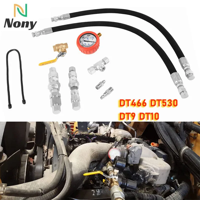 Nony Hpop Test Tool Kit Olio Ad Alta Pressione Per Dt466 Dt530/Per International Maxxforce Dt9, Dt10 1996-2015 Automotive Tools