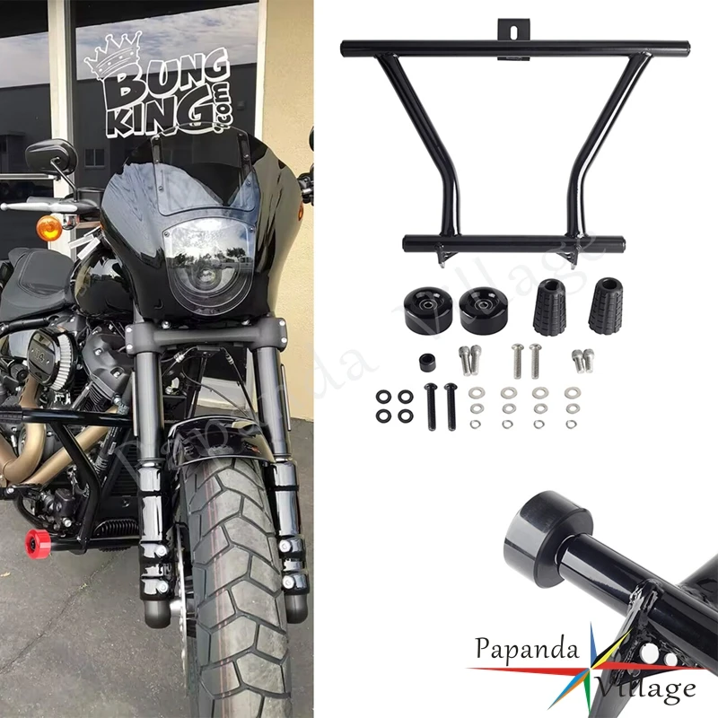 Per Harley Softail Fat Bob Low Rider Fxlr S 114 117 Fxlrs Fxfbs 18-23 Moto Engine Guard Crashbar Kit Highway Peg 2 Step
