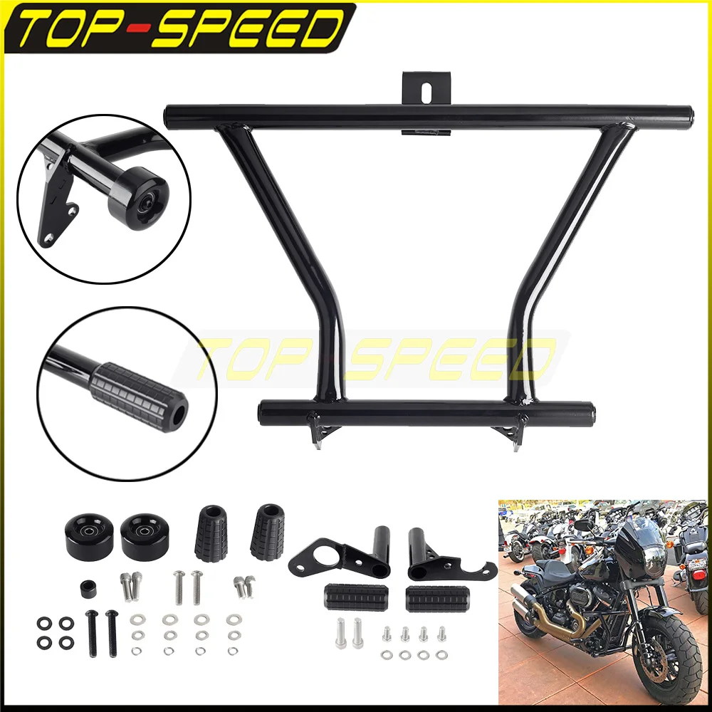 Crash Bar Per Harley Softail Street Bob Fxbb Low Rider Fat Fxlr 114 Fxfbs 114 Fxbrs Flfbs Flhcs Flhc 18-20 Fxfb Fxbr Flfb 18-19
