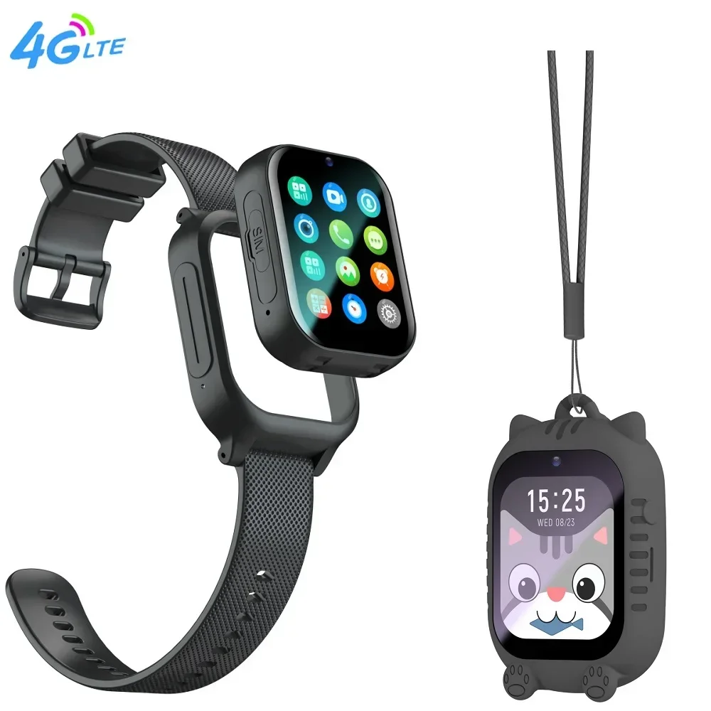 2023 Nuovo 4G Sos Gps Pocket Neck Smart Watch Elettronico Android Sveglia Sim Card Impermeabile Fitness Bambini Smartwatch Ragazze Ragazzo