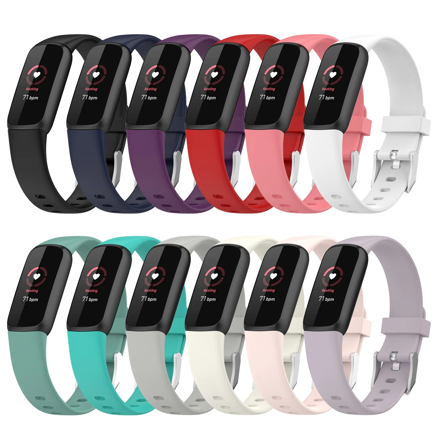 Cinturini Per Orologi Eieuuk Compatibili Con Smartwatch Fitbit Luxe/Luxe Se, Sostituzione Braccialetti In Silicone Morbido Per Luxe/Luxe Se