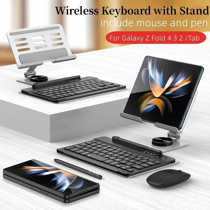 Tastiera Per Samsung Galaxy Z Fold 5 5G Z Fold 2 Z Fold 4 Fold 3 Rotazione Pieghevole Fold4 3 2 1 Staffa Con Penna E Mouse