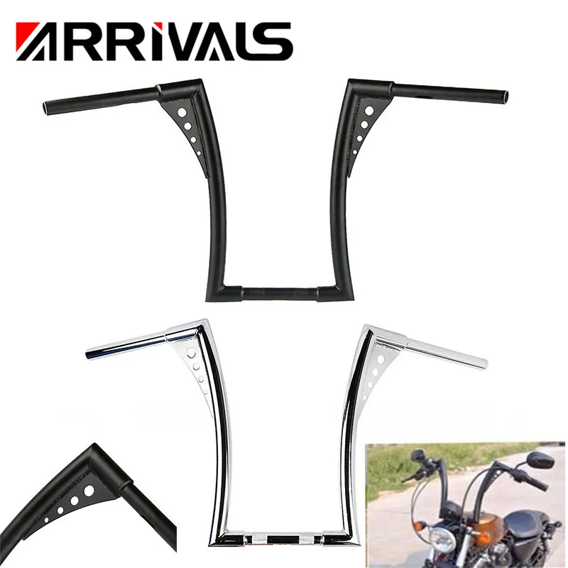 Moto 1-1/4 "Fat Bar 16 Rise Custom Black Moto Handle Bar Ape Hangers Manubri Adatti Per Harley Qualità Durevole