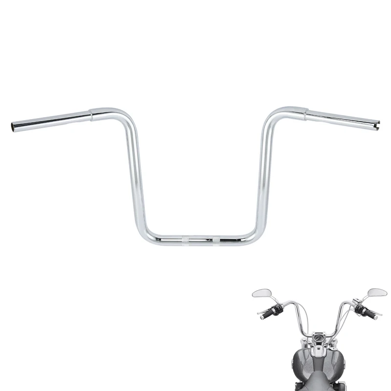Moto Custom 18 "Rise 1-1/4" Ape Hangers Bar Manubri Per Harley Xl Sportster Softail Flst Fxst Chopper Chrome Black