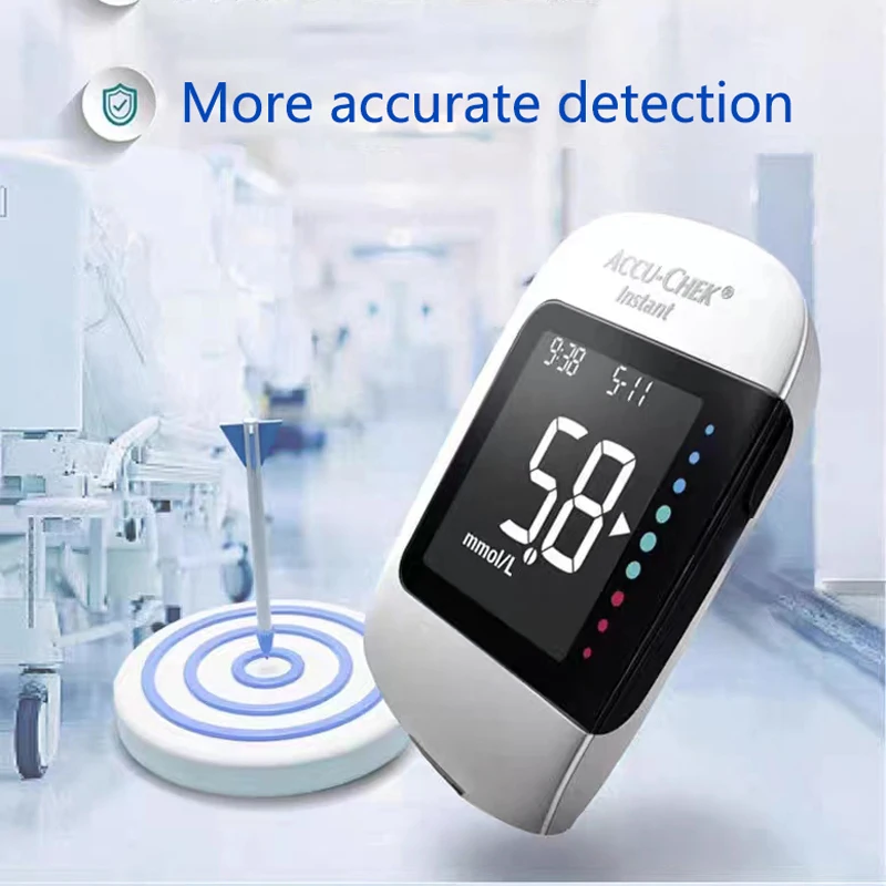 Roche Accu Check Misuratore Istantaneo Diabete Glicemia Accu Check Test Della Glicemia Schermo Luminoso Con Display A Grande Schermo