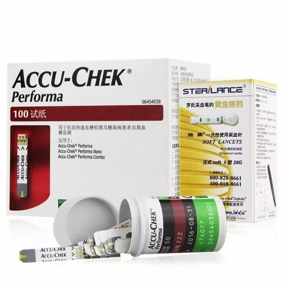 (Exp: Massimo) Accu Chek Performa Strisce Reattive Per Glucosio E Lancette Set Misuratore Di Glucosio Nel Sangue Kit Di Test Misuratore Di Glucosio Ac