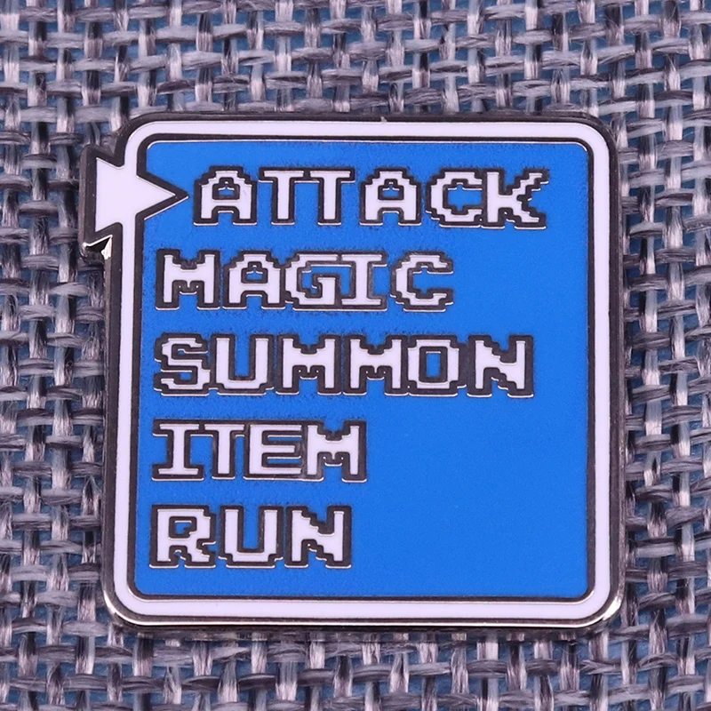 Attack Magic Evumation Item Run Smalto Pin Dragon Quest Slime Hero Spilla Final Fantasy Battle Accessory