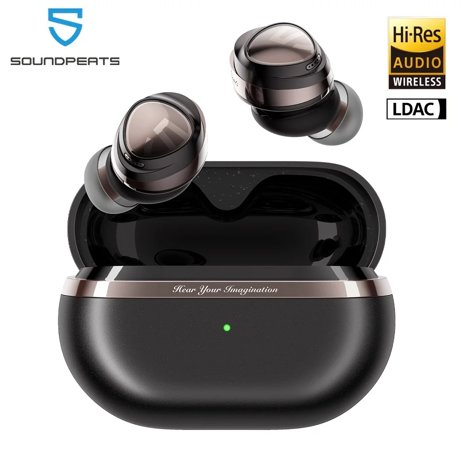 Soundpeats Opera 03 Anc Bluetooth V5.3 Auricolari Hi-Res Auricolari Wireless Ldac Hi-Fi Audio 12Mm Driver Audio Stereo Enc Dual Mics