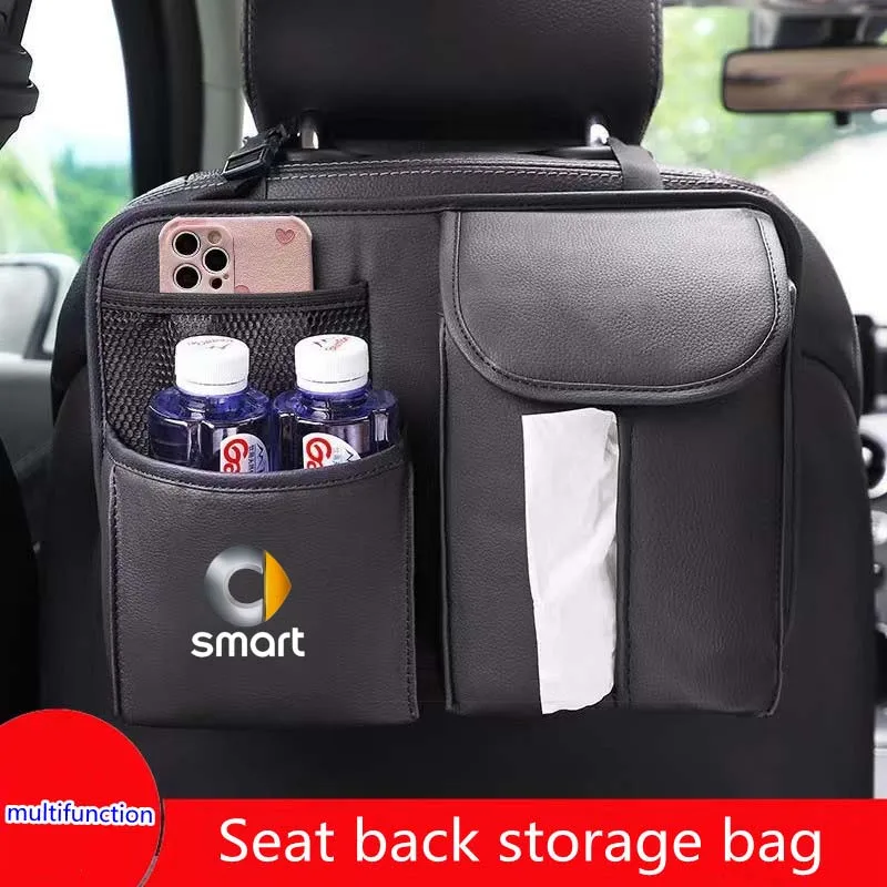 Adatto Per Smart 451 Brabus Smart 453 Car Seat Back Storage Bag Hanger Storage Box Cell Phone Bag Storage Box